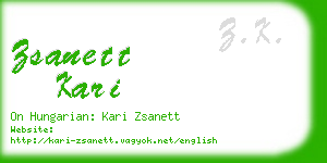 zsanett kari business card